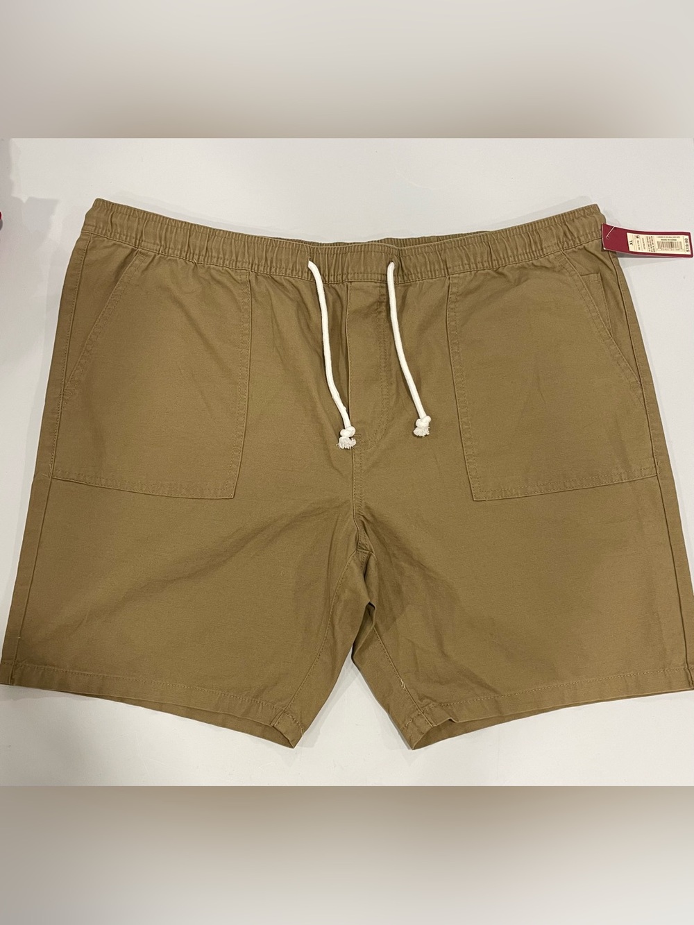 Men’s Merona khaki drawstring shorts XL NWT